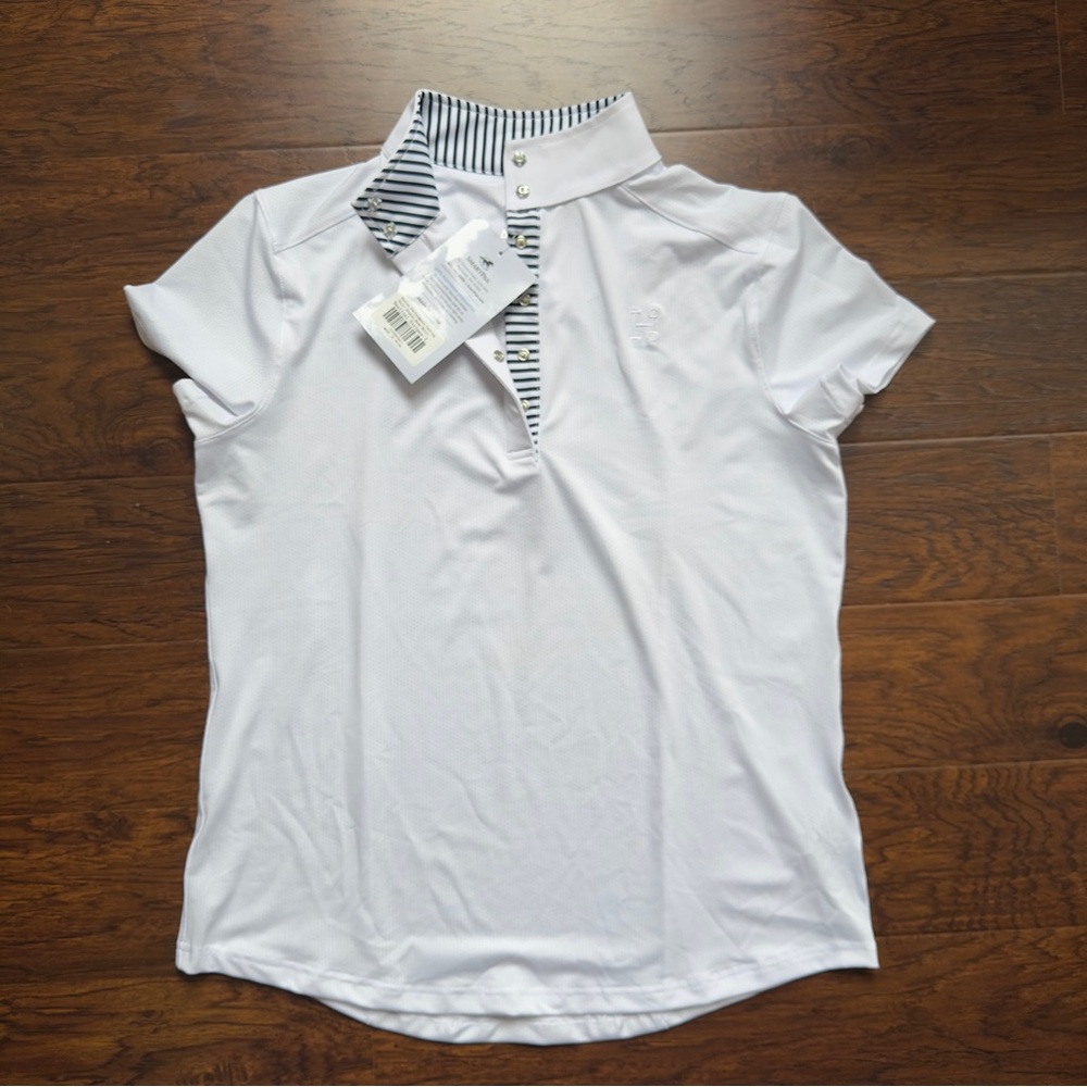 SmartPak Hadley Performance Cooling Short Sleeve Show Shirt White Collar